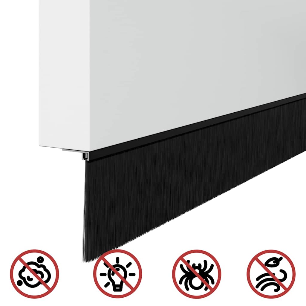 Selvklæbende dørbørstetætninger 2 stk. 100 cm Aluminiumlegering