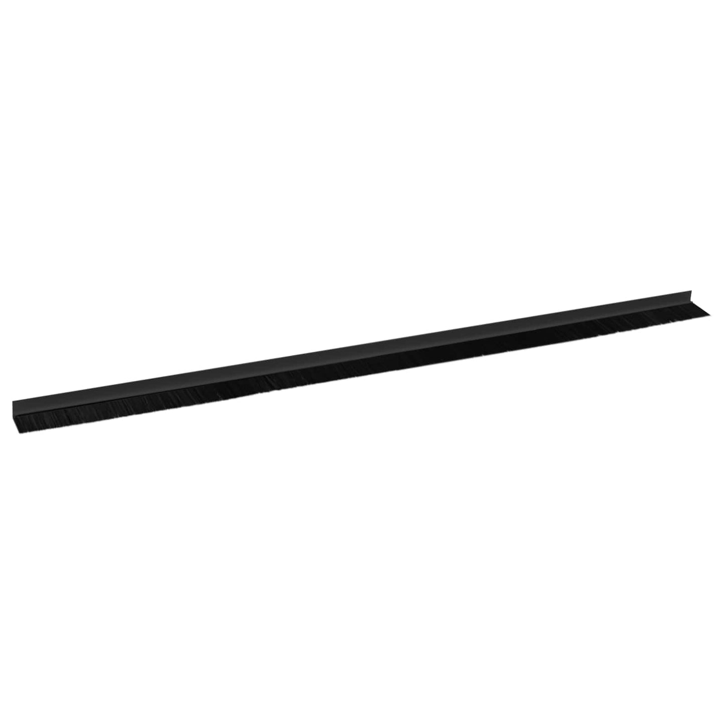 Selvklæbende dørbørstetætninger 12 stk. Sort 100 cm