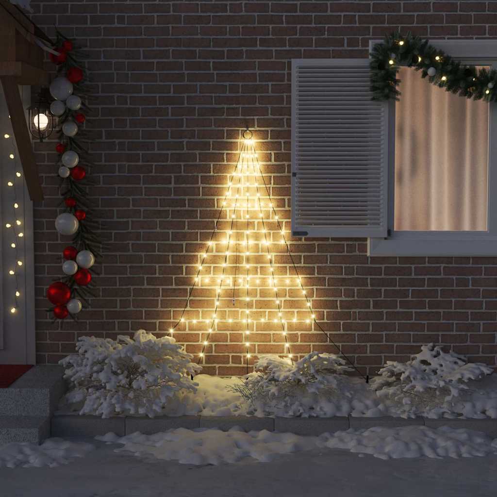 LED Juletræ med jordsøjler Varm hvid 182 cm Metal