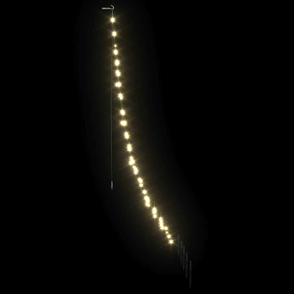 LED Juletræ med jordsøjler Varm hvid 182 cm Metal