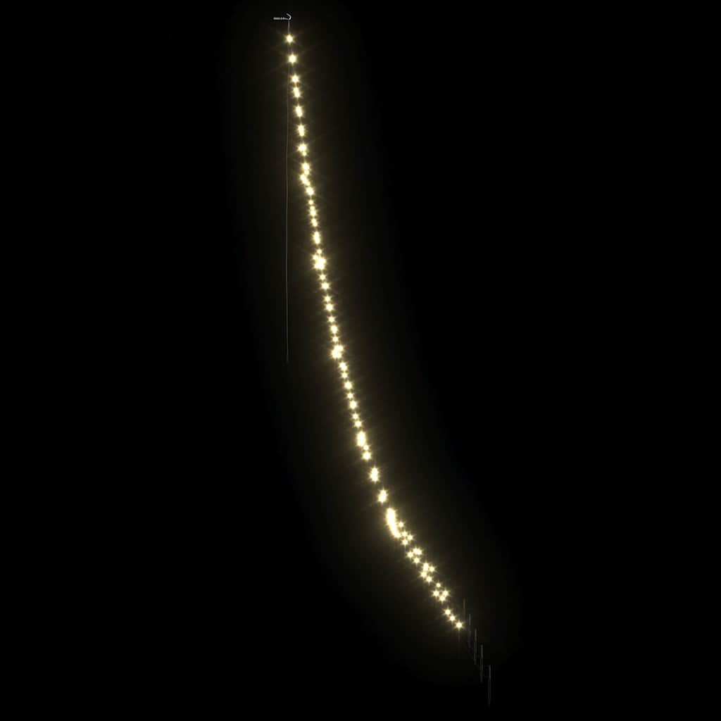 LED Juletræ med jordsøjler Varm hvid 306 cm Metal