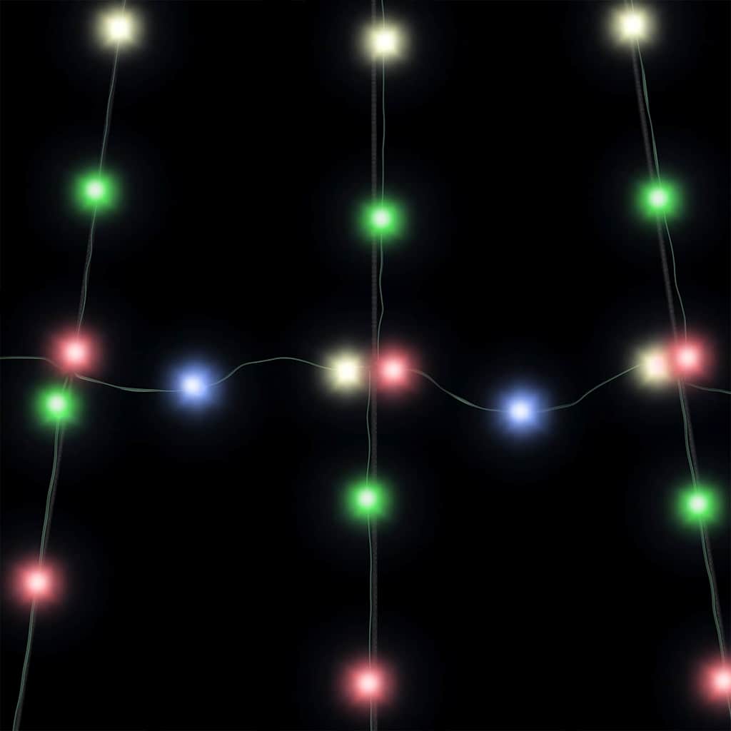LED Juletræ med jordsøjler Flerfarvet 306 cm Metal