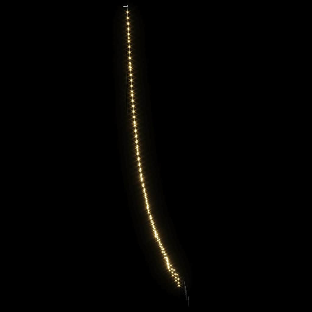 LED Juletræ med jordsøjler Varm hvid 511 cm Metal