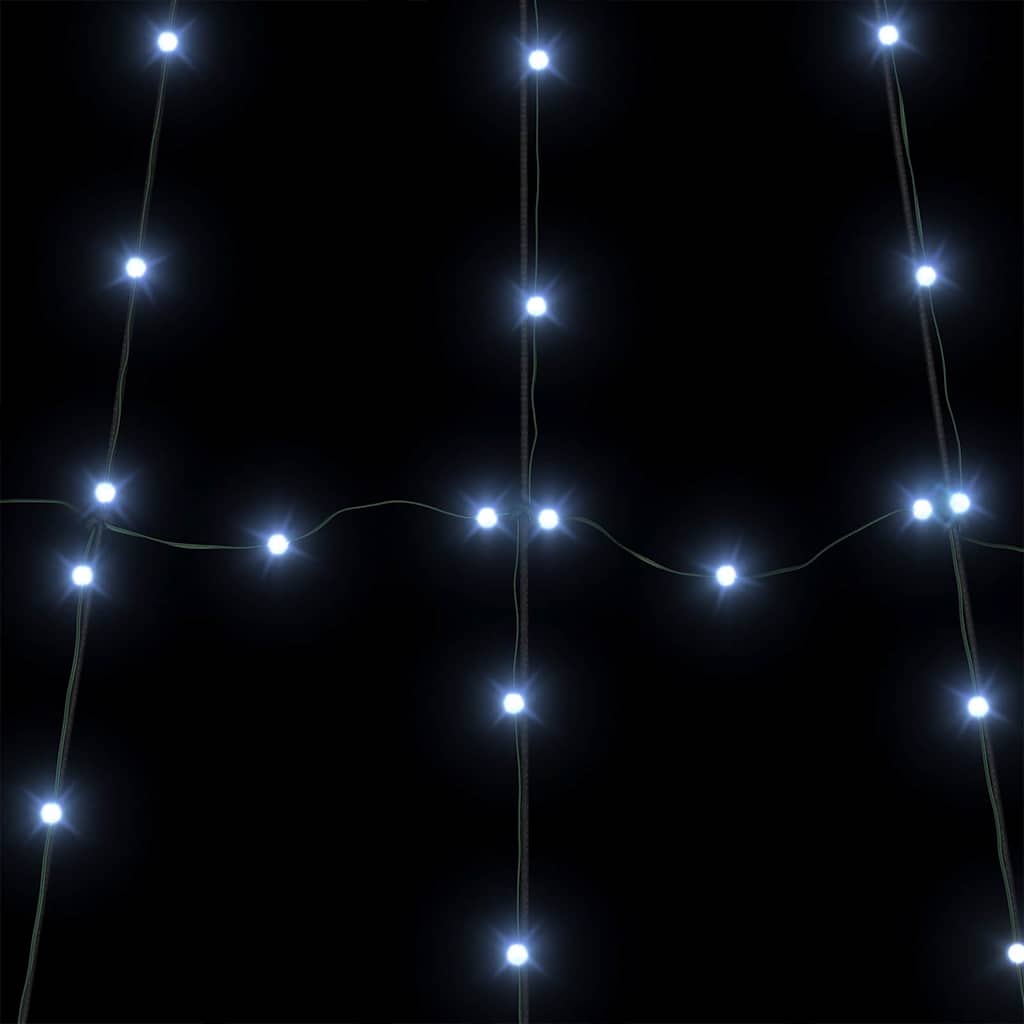 LED Juletræ med jordsøjler Kold hvid 511 cm Metal