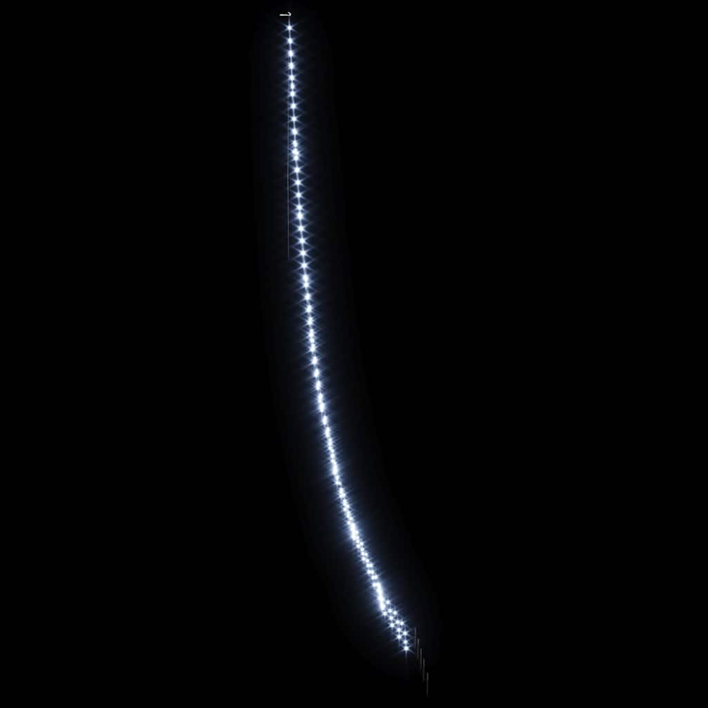 LED Juletræ med jordsøjler Kold hvid 511 cm Metal