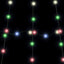LED Juletræ med jordsøjler Flerfarvet 511 cm Metal