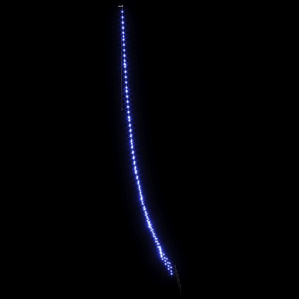 LED Juletræ med jordsøjler Blå 511 cm Metal