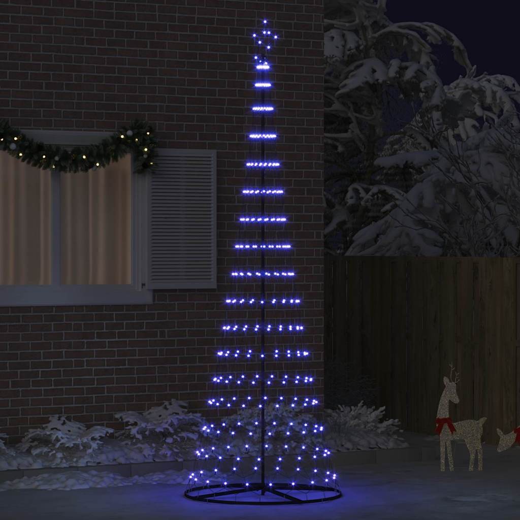 LED juletræ Blå 302,5 cm Metal