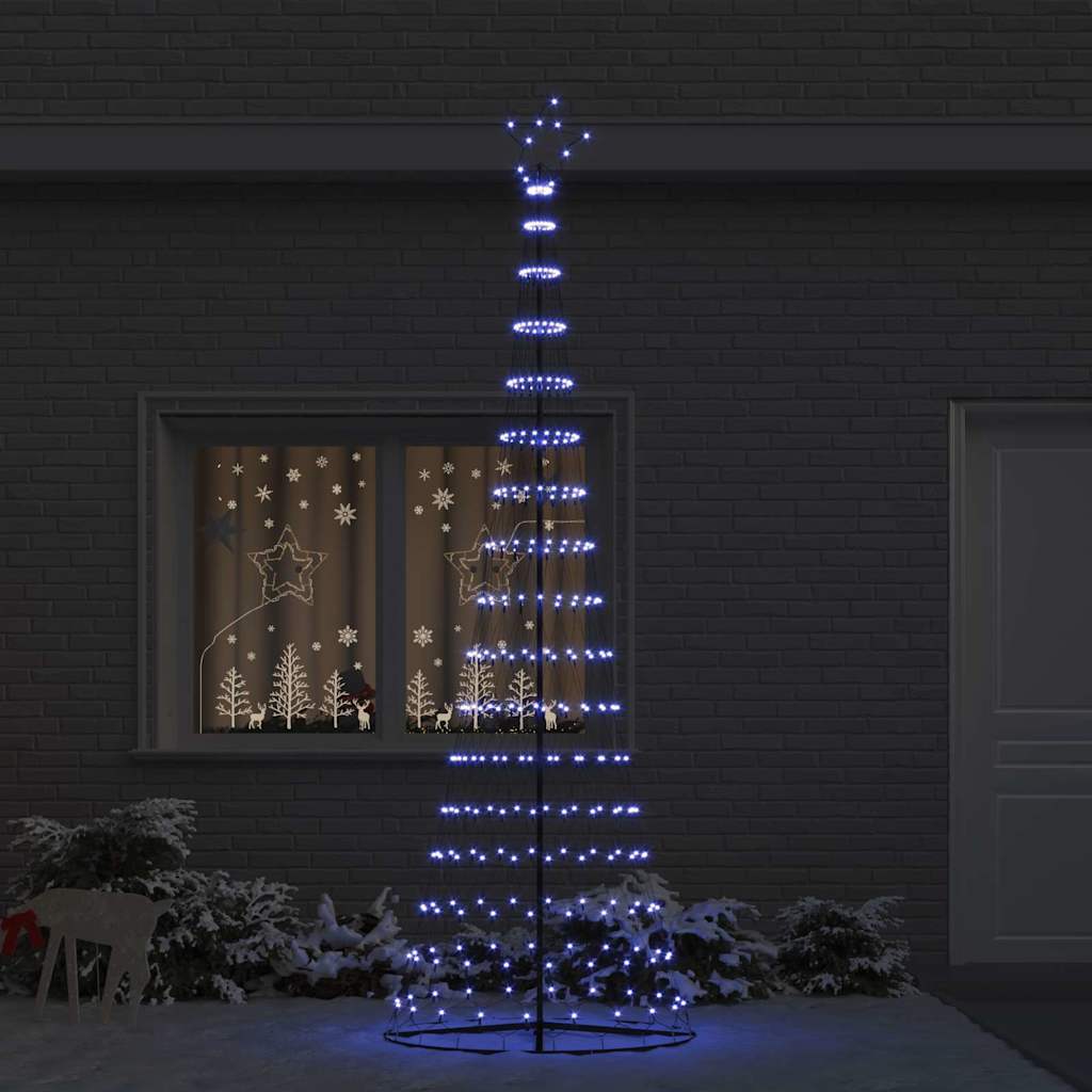LED juletræ Blå 302,5 cm Metal