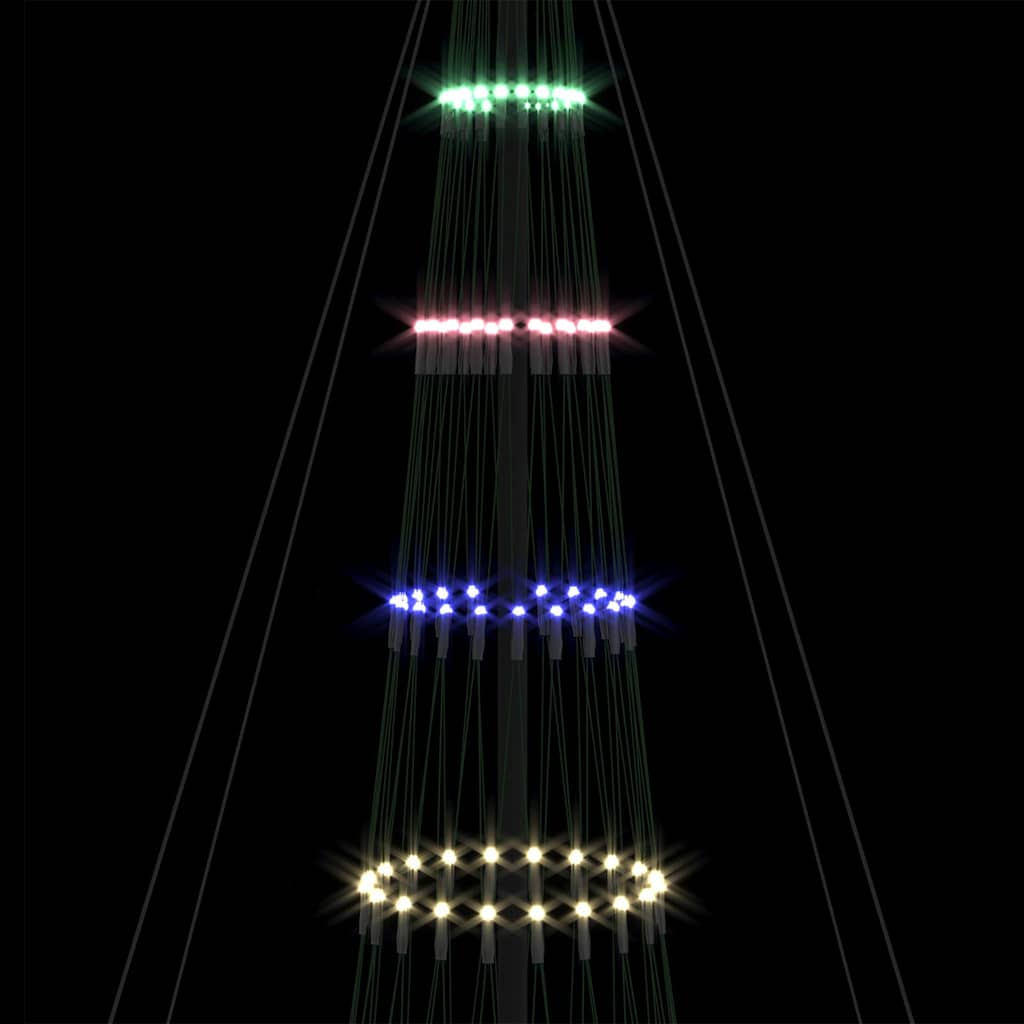 LED juletræ Flerfarvet 399 cm Metal