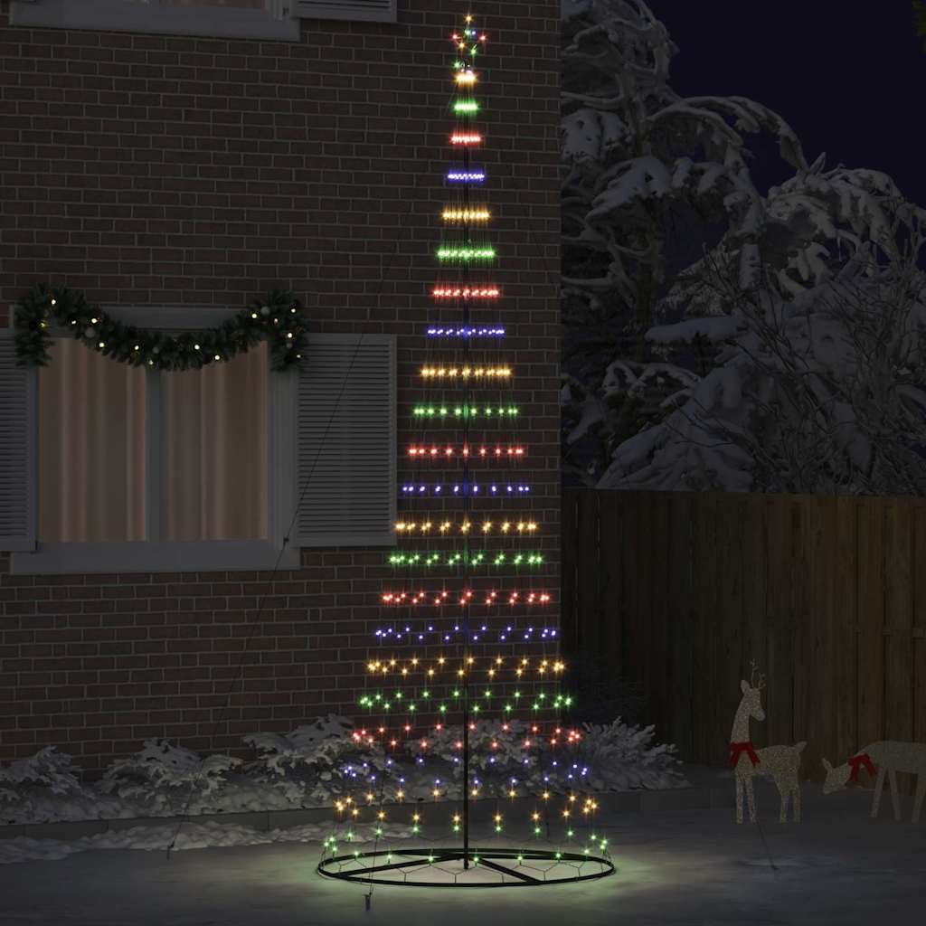 LED juletræ Flerfarvet 399 cm Metal