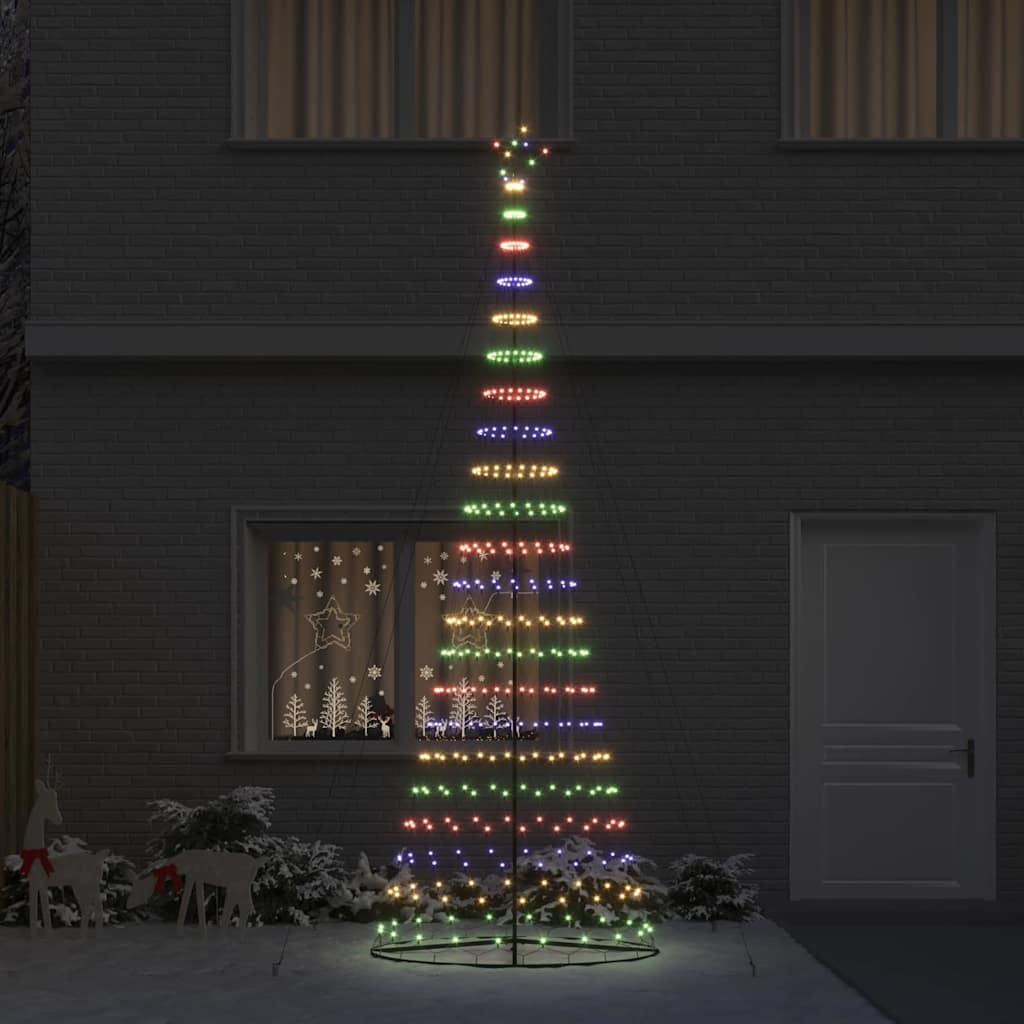 LED juletræ Flerfarvet 399 cm Metal
