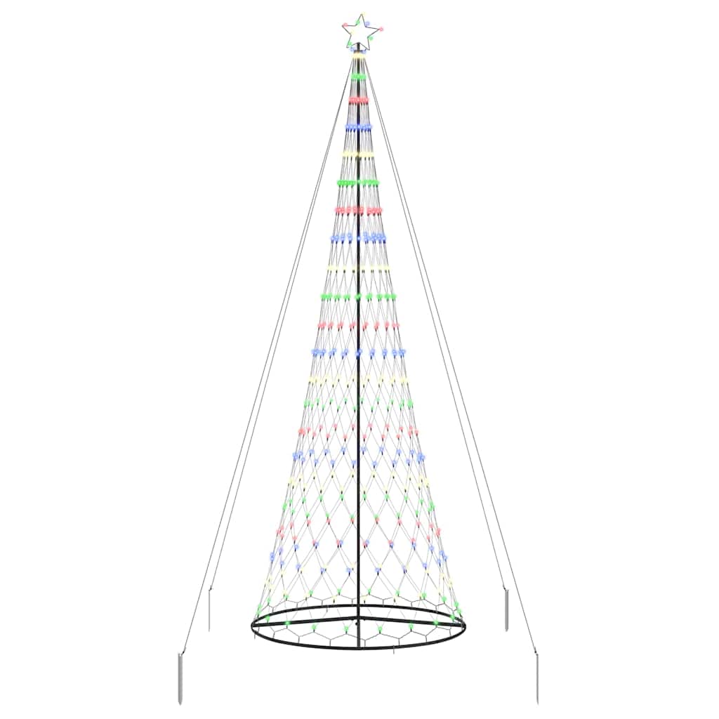 LED juletræ Flerfarvet 399 cm Metal