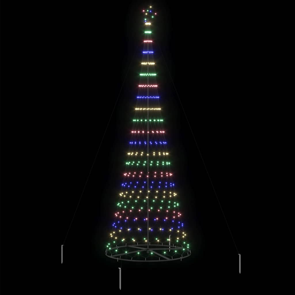LED juletræ Flerfarvet 399 cm Metal