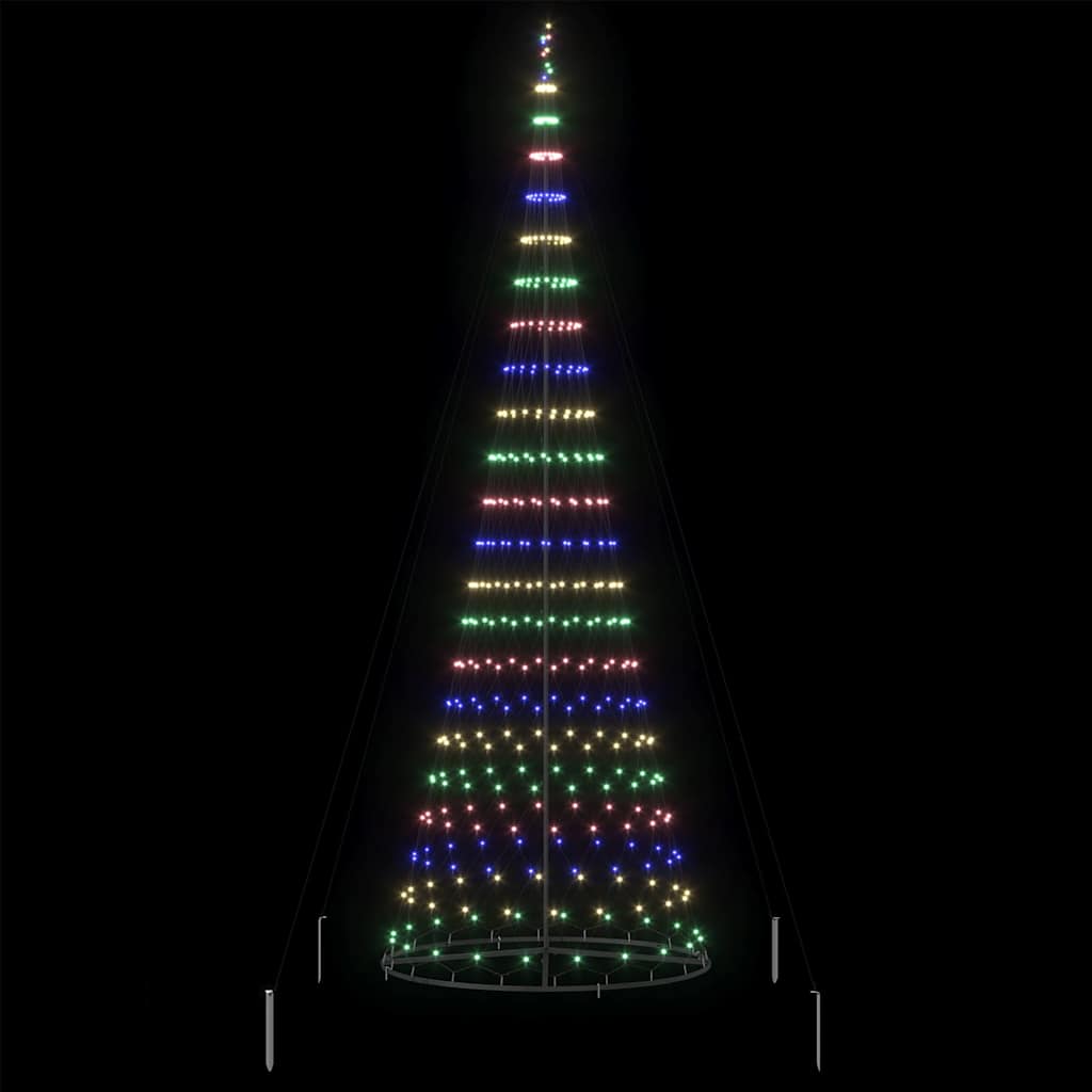LED juletræ Flerfarvet 399 cm Metal