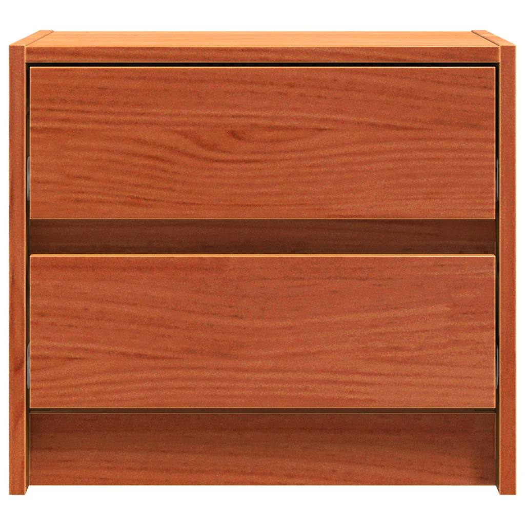 Sengeborde Voks brun 40 x 30.5 x 35.5 cm Fyrretræ