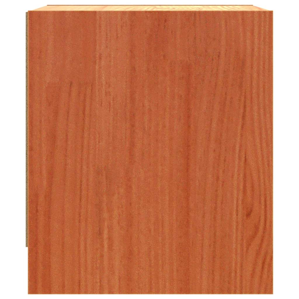 Sengeborde 2 stk. Voks brun 40 x 30.5 x 35.5 cm Fyrretræ