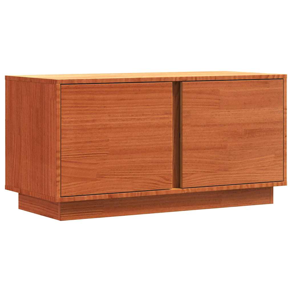 TV-skab Voks brun 80 x 35 x 40,5 cm Massiv fyrretræ