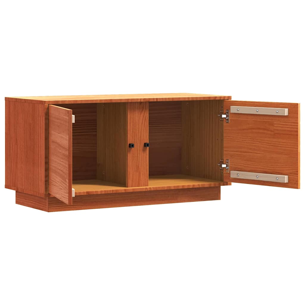 TV-skab Voks brun 80 x 35 x 40,5 cm Massiv fyrretræ