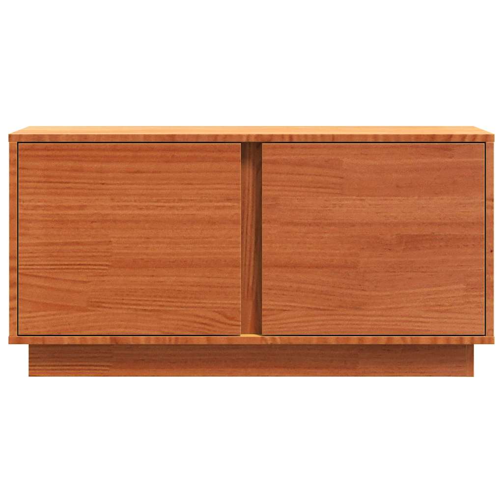 TV-skab Voks brun 80 x 35 x 40,5 cm Massiv fyrretræ