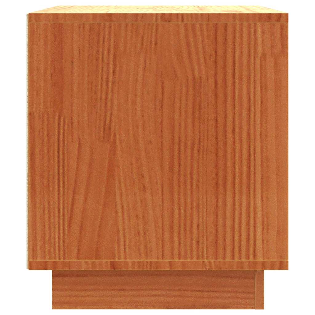 TV-skab Voks brun 80 x 35 x 40,5 cm Massiv fyrretræ