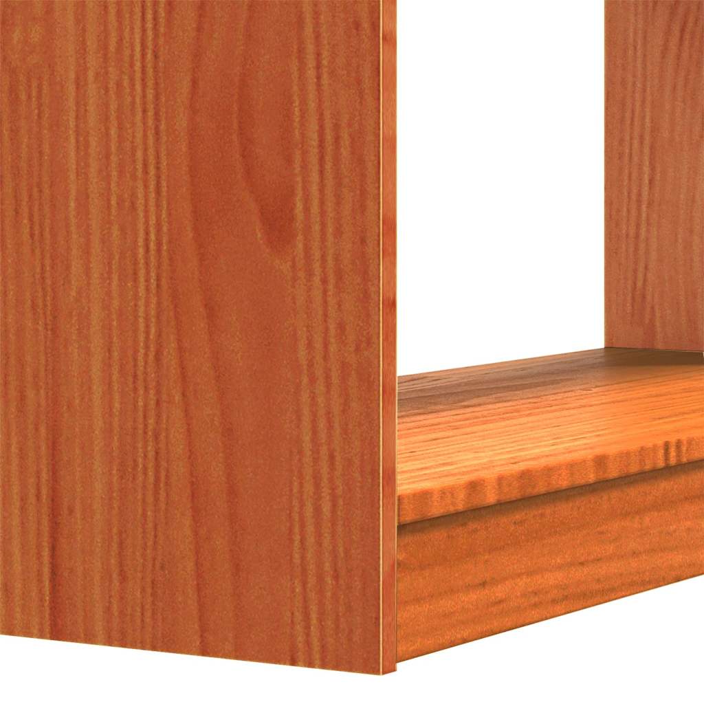 Bogskab Voks brun 80 x 30 x 167,5 cm Massiv fyrretræ