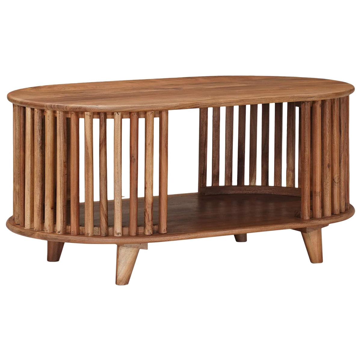 Håndlavet Cafebord Teak brun 85 x 50 x 40 cm Massivt Akacietræ