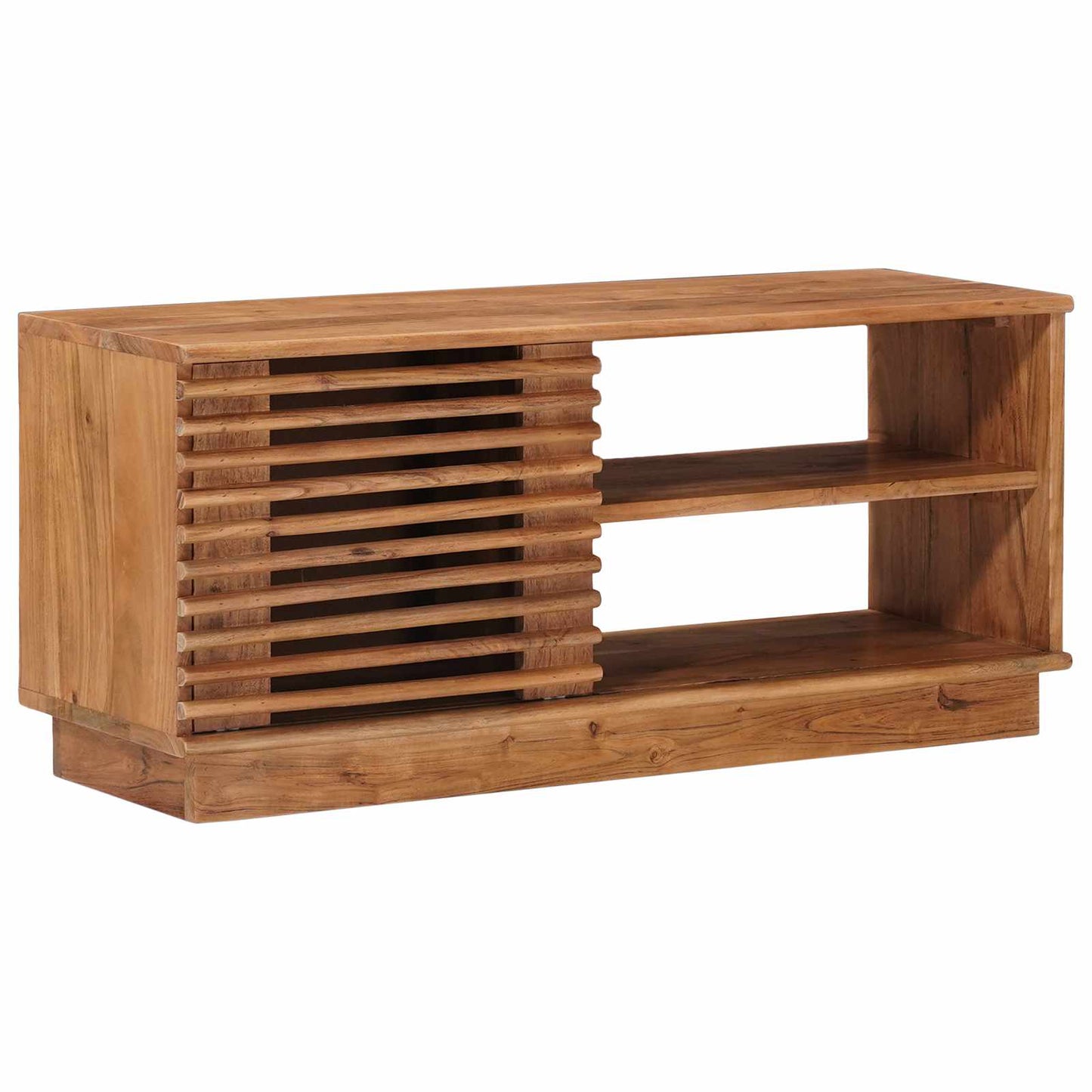 TV-skab med opbevaring med dør Naturfarvet 90 x 30 x 40 cm