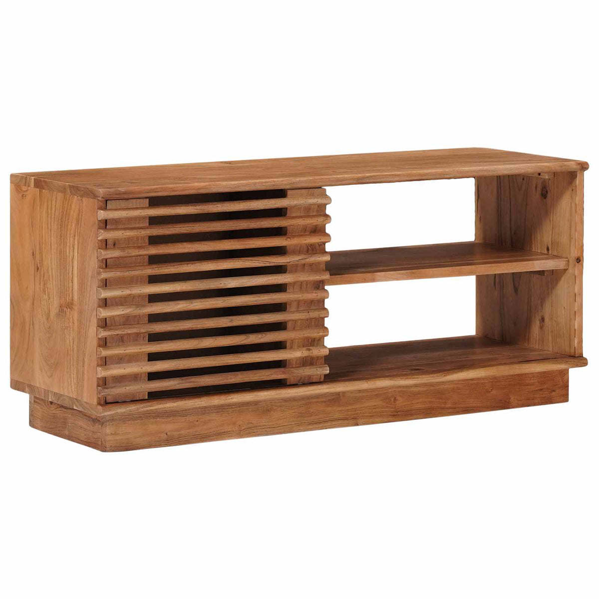 TV-skab med opbevaring med dør Naturfarvet 90 x 30 x 40 cm