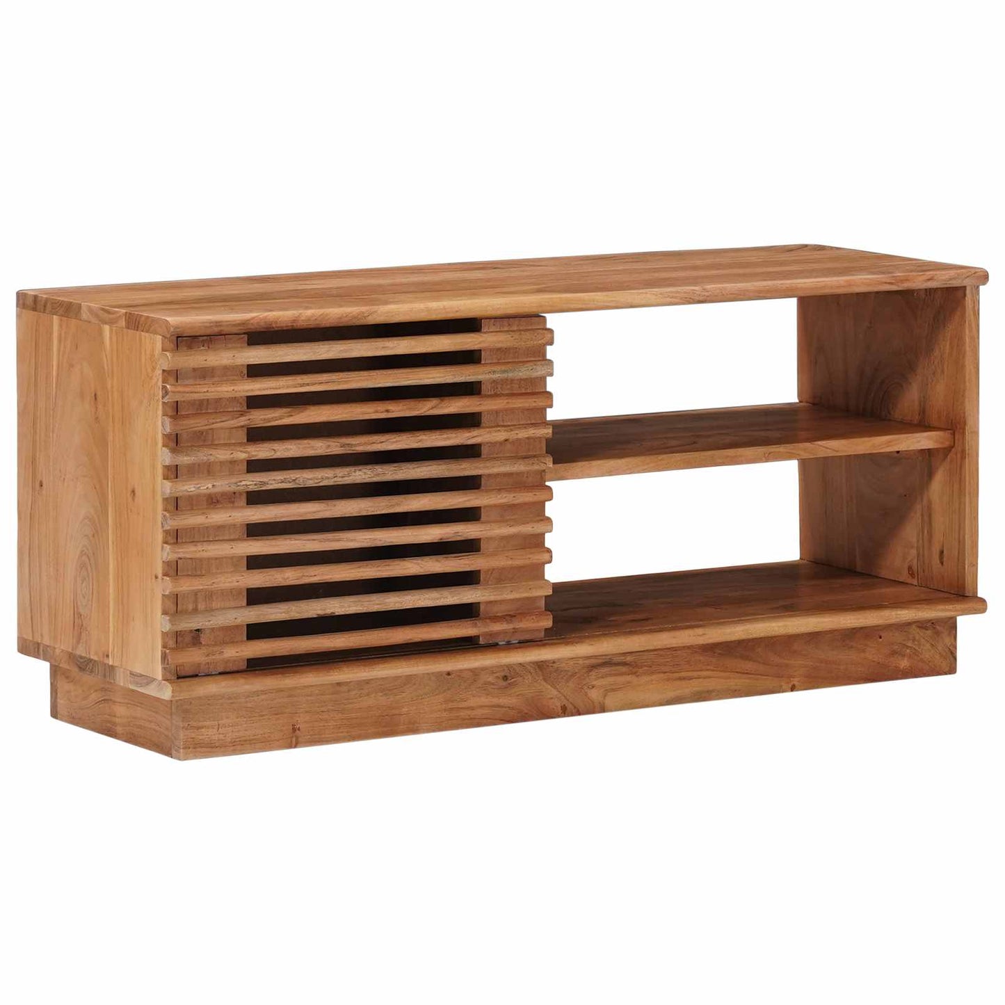TV-skab med opbevaring med dør Naturfarvet 90 x 30 x 40 cm