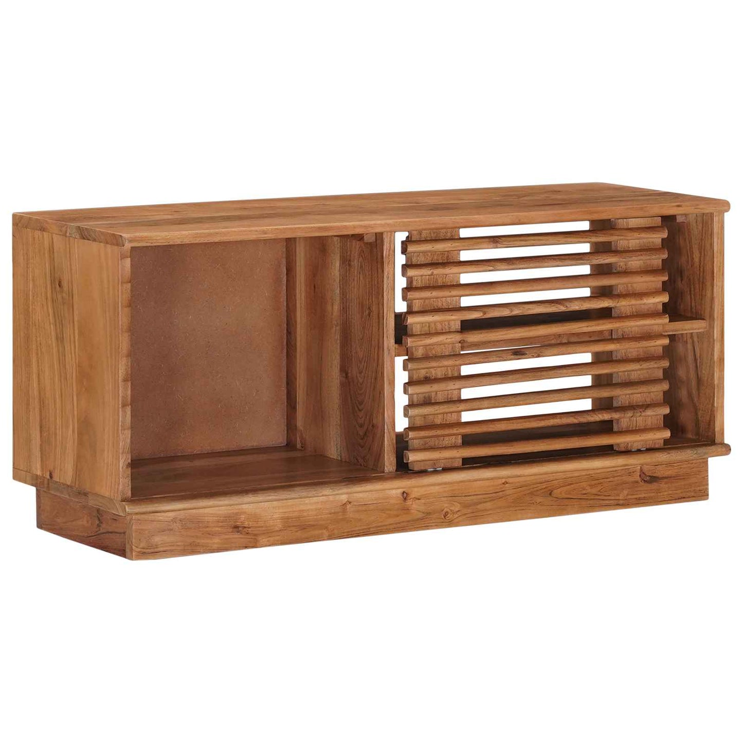 TV-skab med opbevaring med dør Naturfarvet 90 x 30 x 40 cm