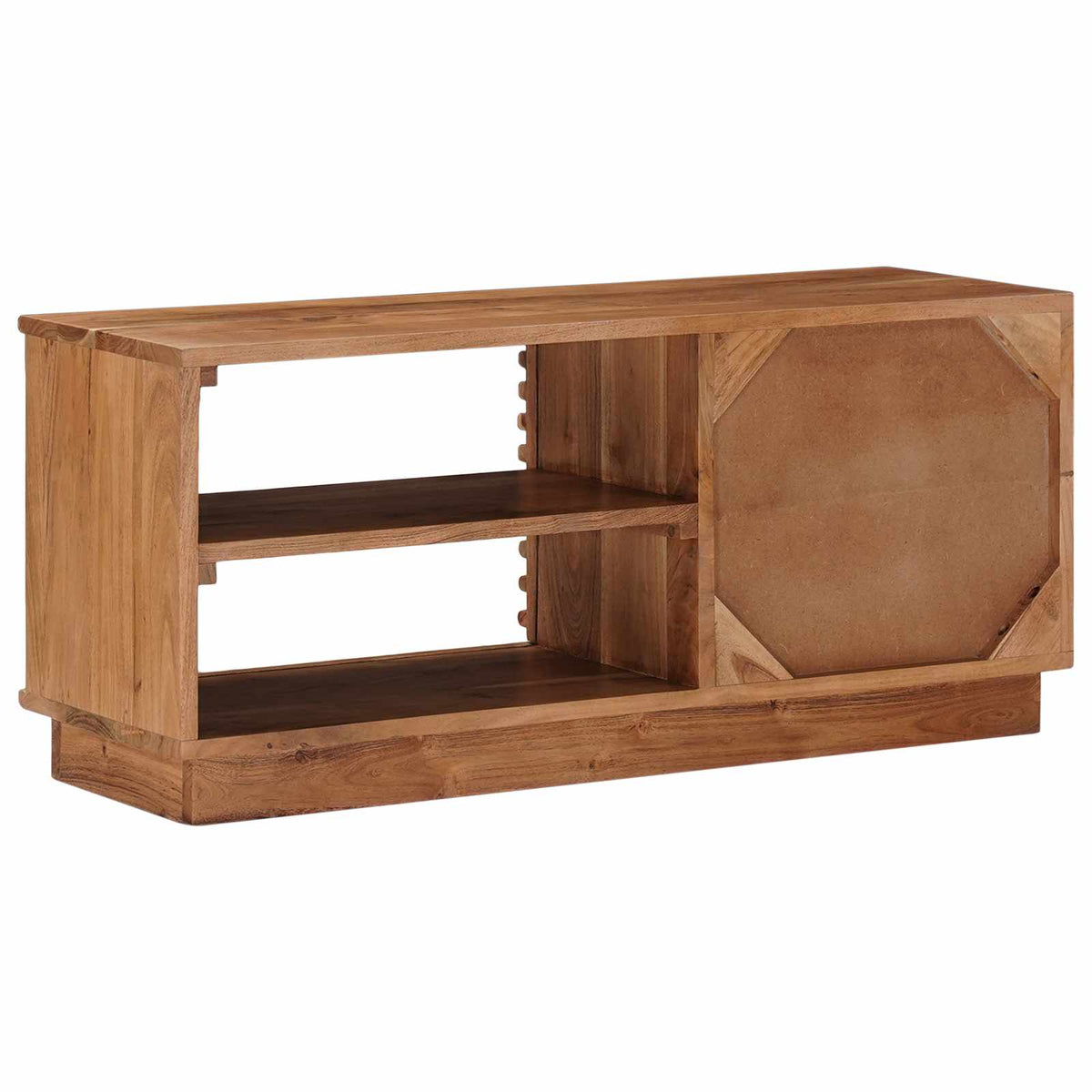 TV-skab med opbevaring med dør Naturfarvet 90 x 30 x 40 cm
