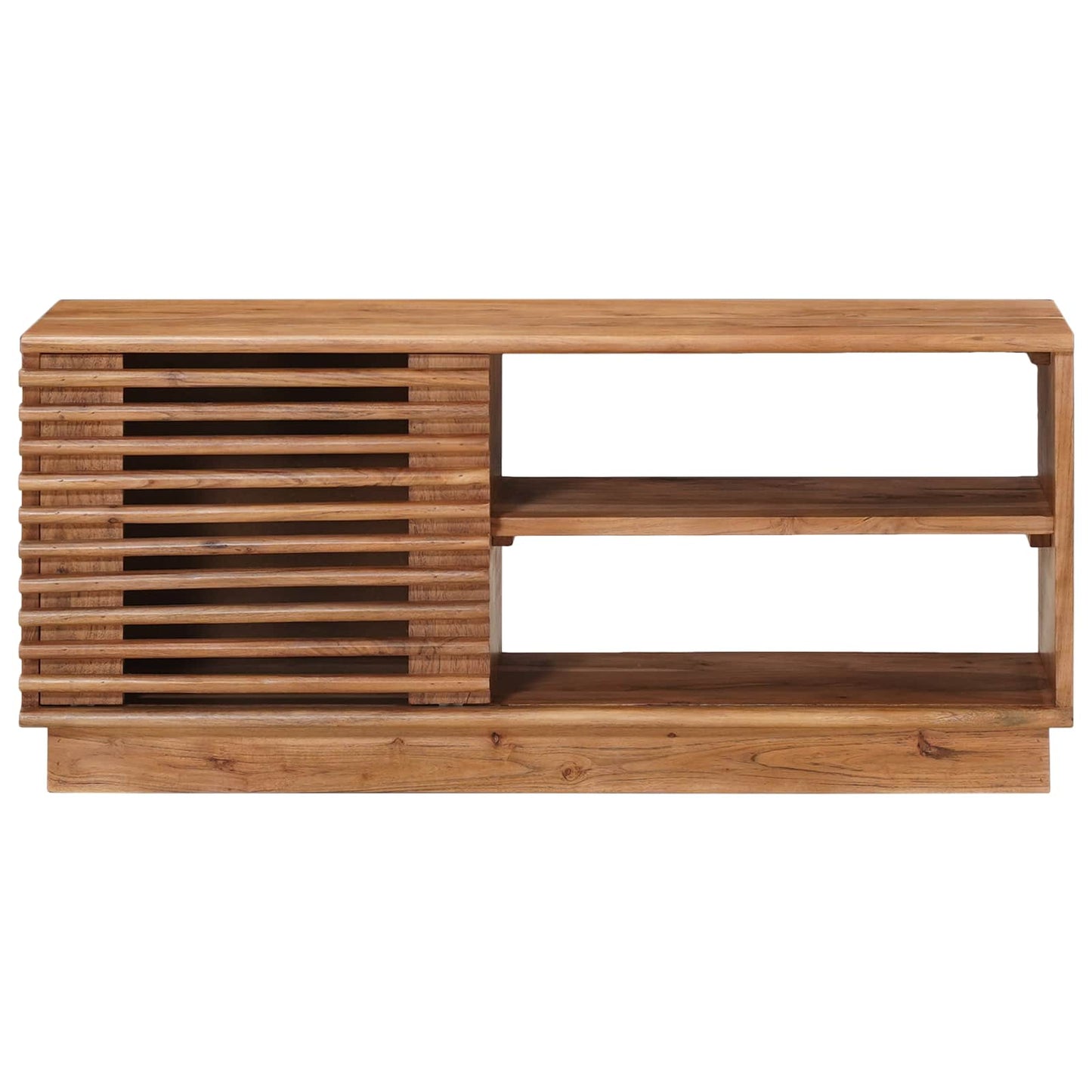 TV-skab med opbevaring med dør Naturfarvet 90 x 30 x 40 cm