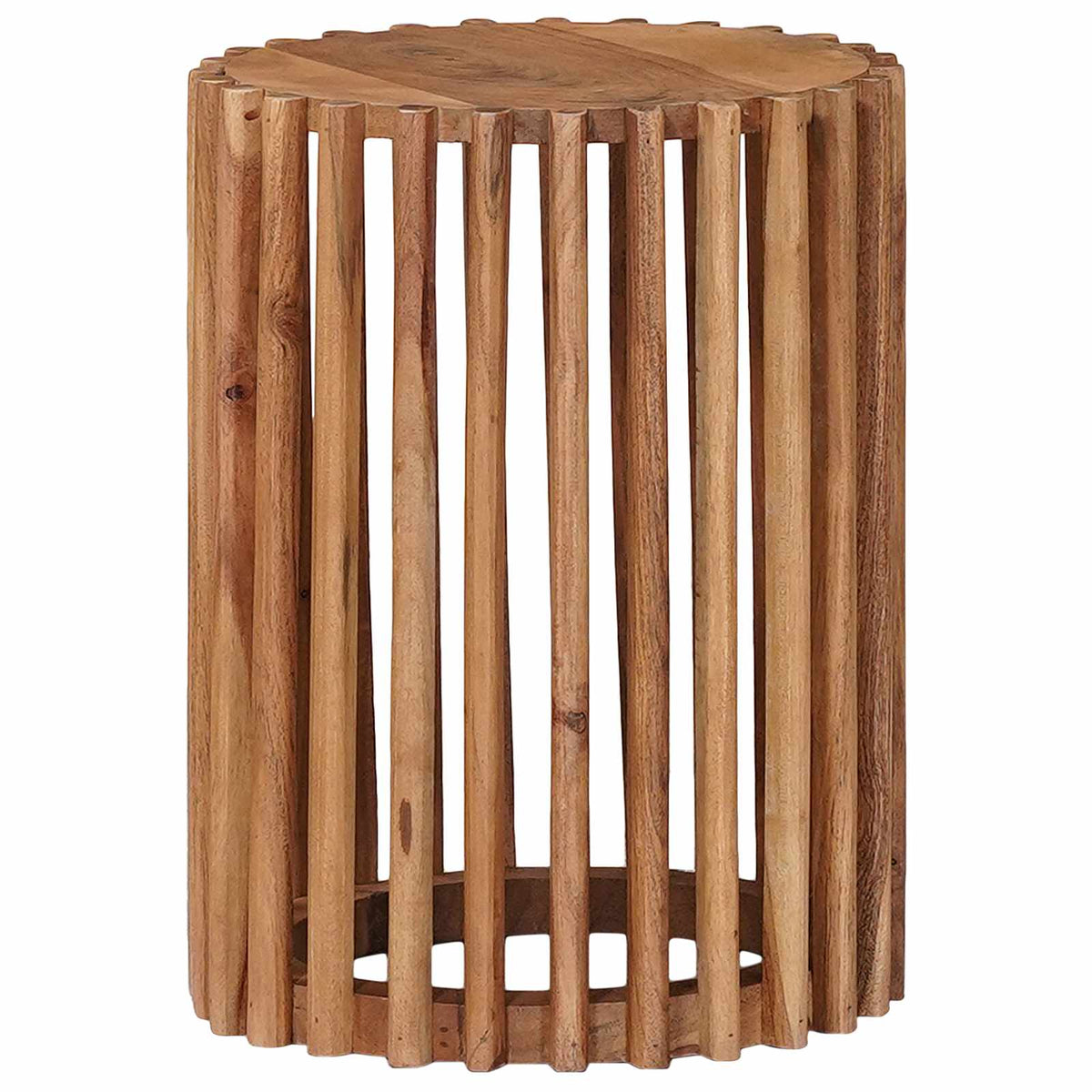 Håndlavet sidebord sæt 2 stk. Teakbrun 40 x 40 x 45 cm