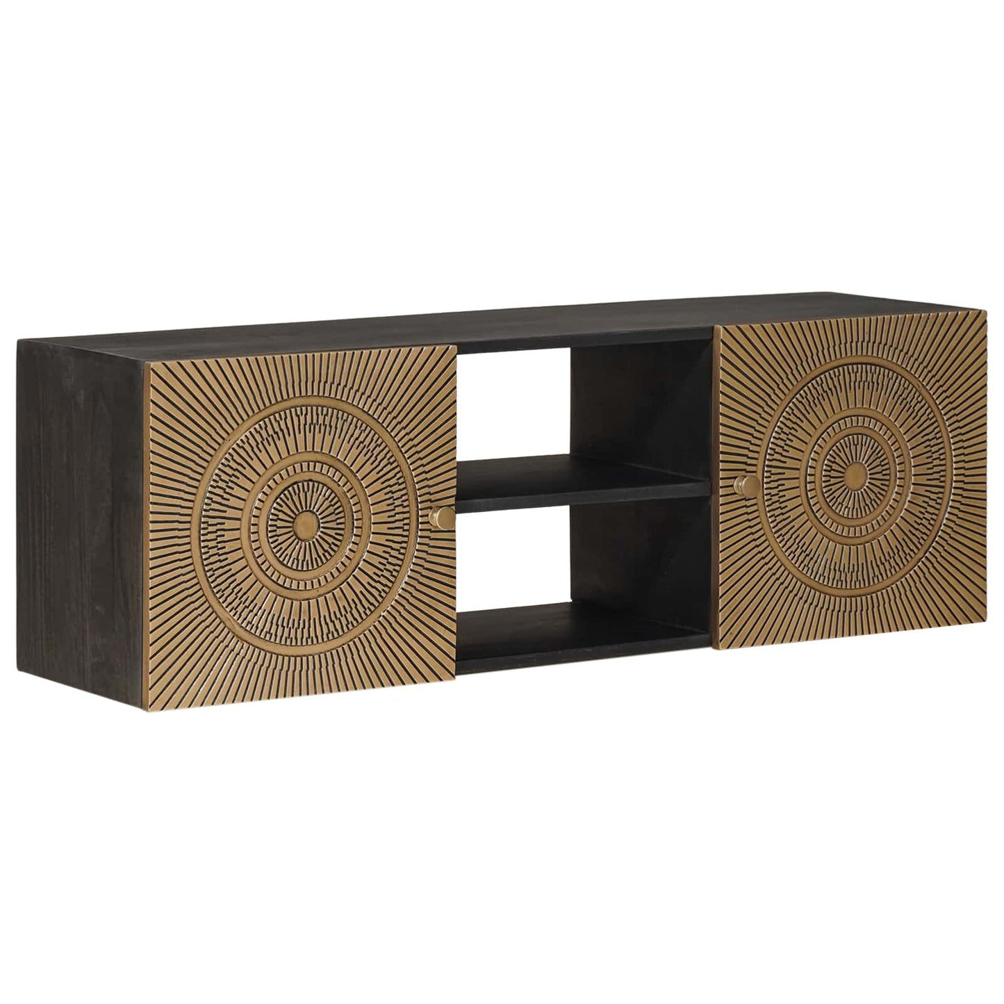 TV-skab med hylde med opbevaring Messing 105 x 30 x 35 cm