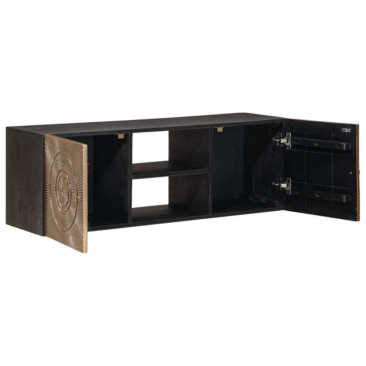 TV-skab med hylde med opbevaring Messing 105 x 30 x 35 cm