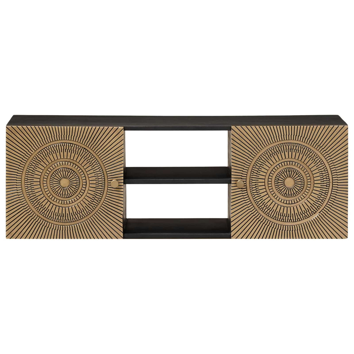 TV-skab med hylde med opbevaring Messing 105 x 30 x 35 cm