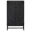 Highboard Sort 55 x 30 x 95 cm Massivt Mango Træ og Ingeniørtræ