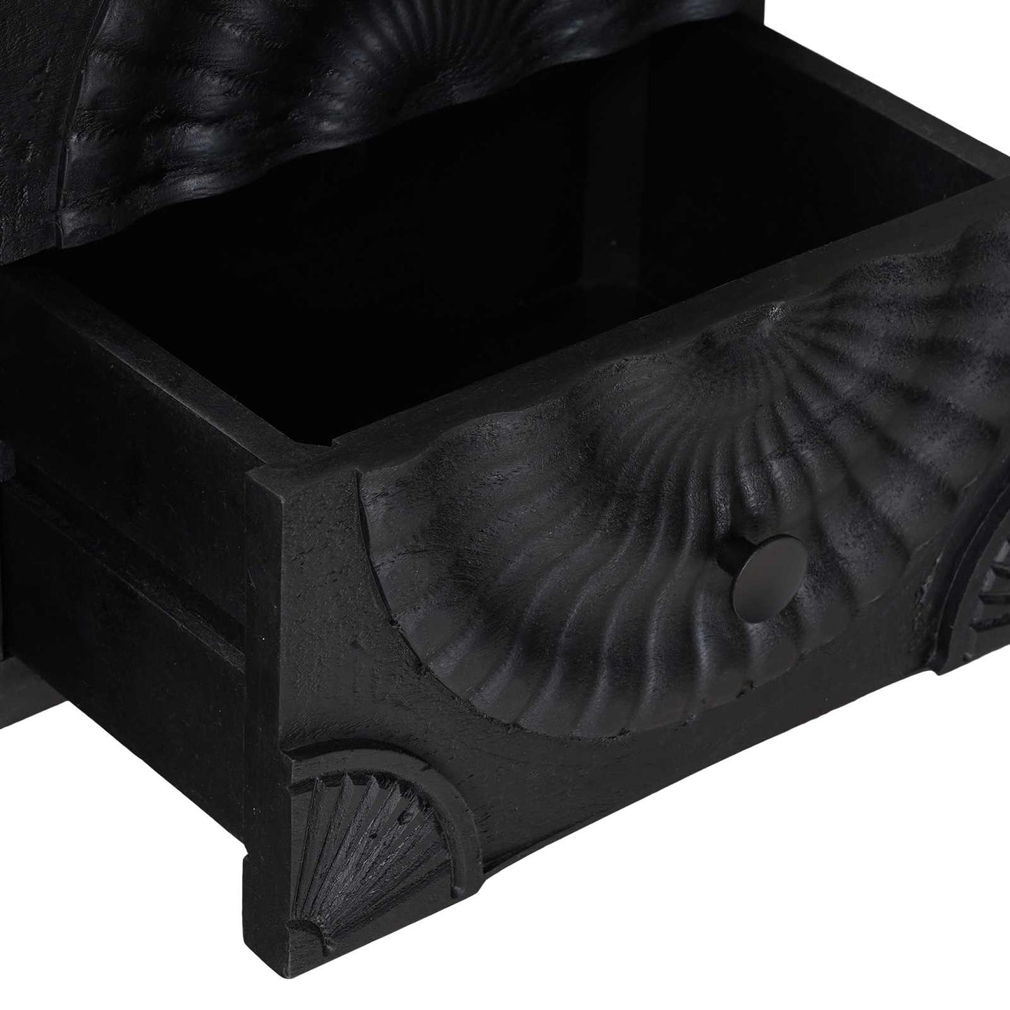 TV-skab Sort 105 x 30 x 54 cm Massivt Mango Træ og Ingeniørtræ