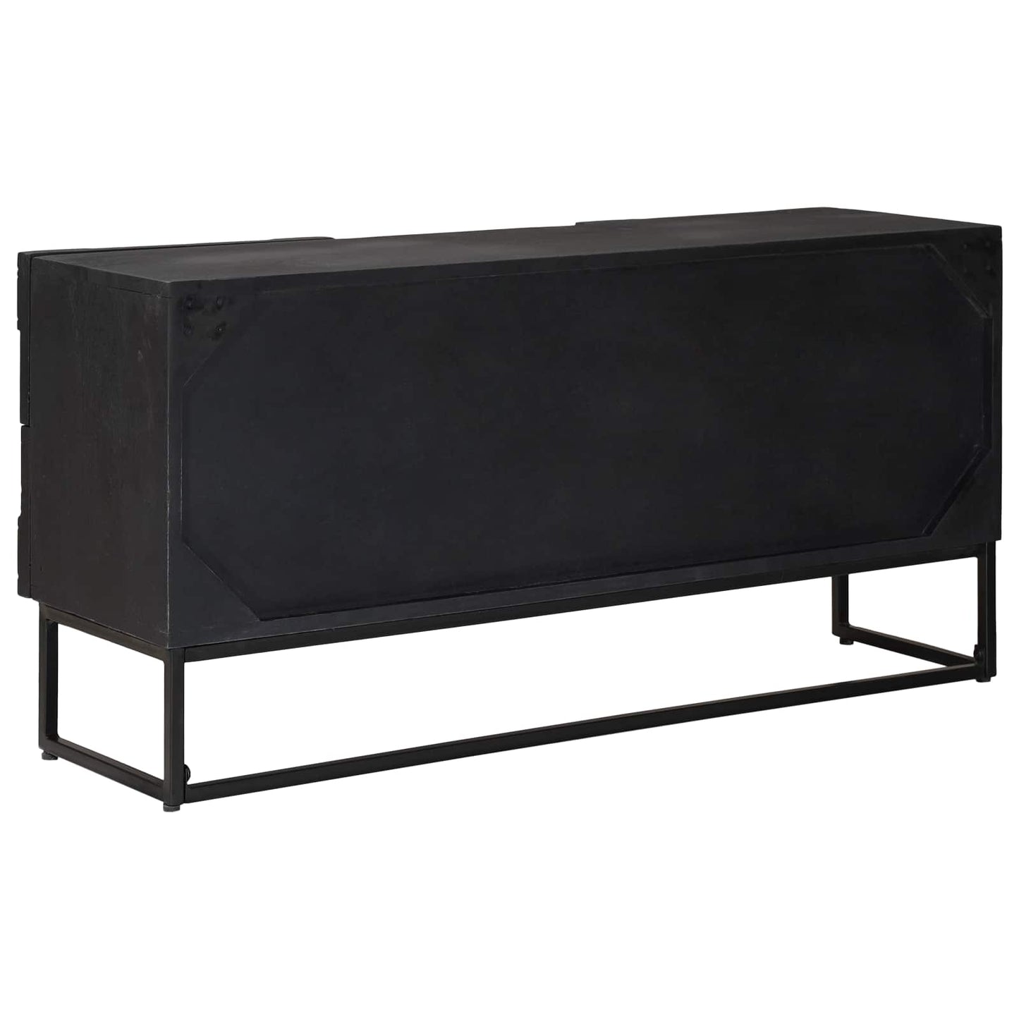 TV-skab Sort 105 x 30 x 54 cm Massivt Mango Træ og Ingeniørtræ