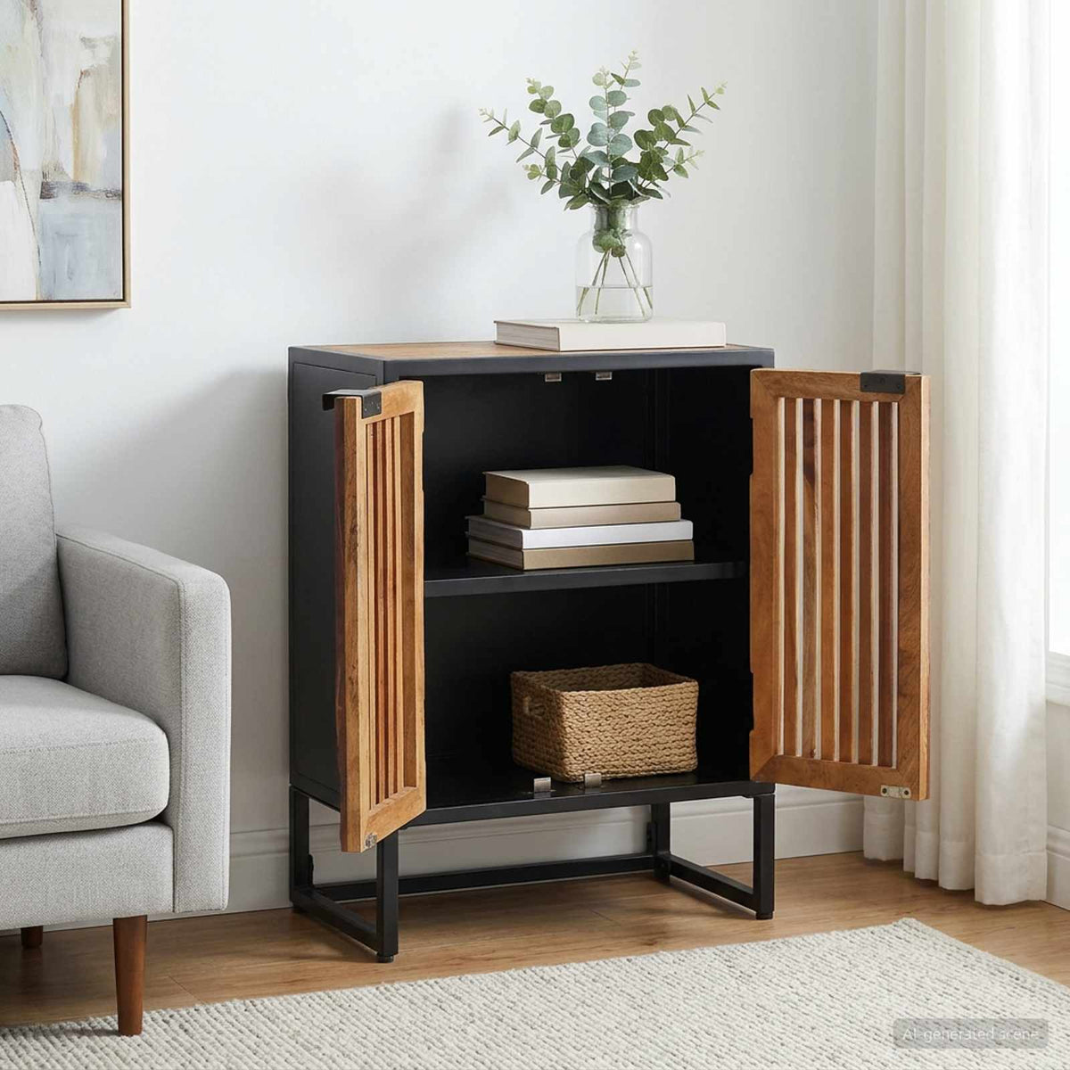 Sideboard 53 x 30 x 70 cm Massivt Mango Træ og Ingeniørtræ