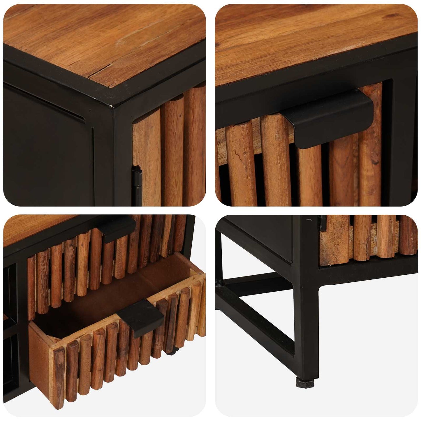 TV-skab 105 x 30 x 40 cm Massivt Mango Træ og Ingeniørtræ