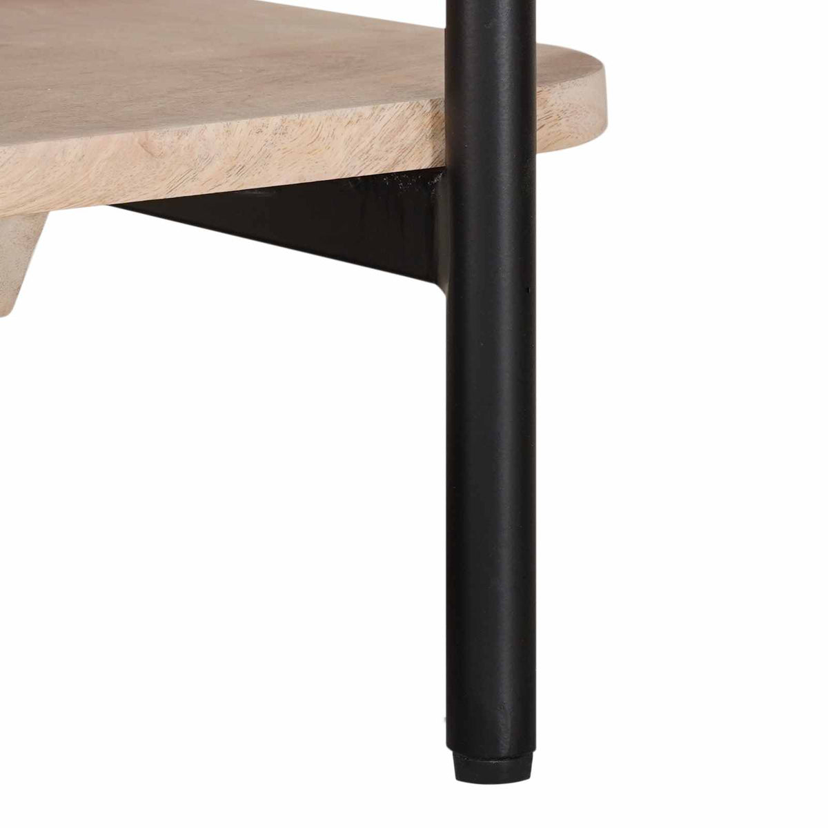 Håndlavet Cafebord Hvid 85 x 45 x 50 cm Massivt mangotræ