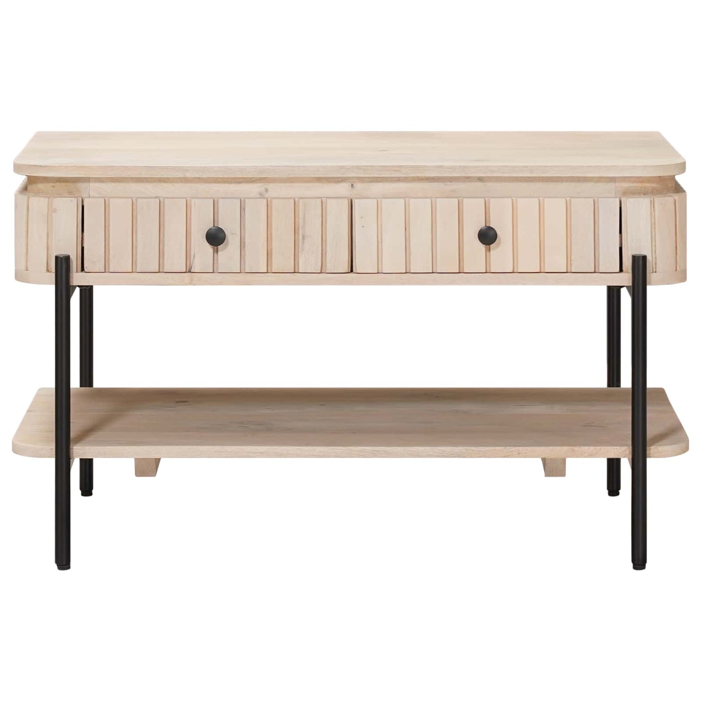 Håndlavet Cafebord Hvid 85 x 45 x 50 cm Massivt mangotræ