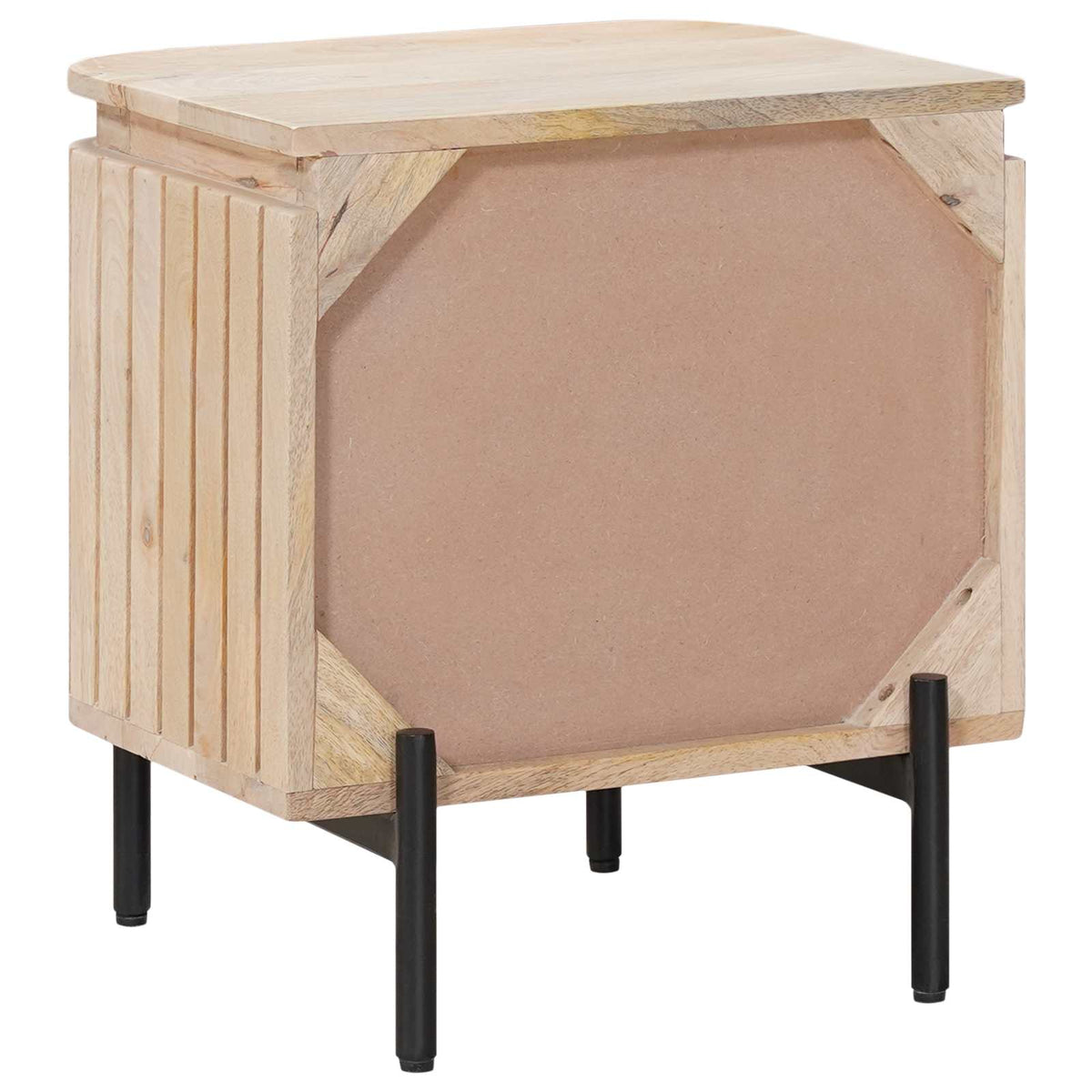 Håndlavet natbord Hvid 40 x 30 x 45 cm Massivt mangotræ