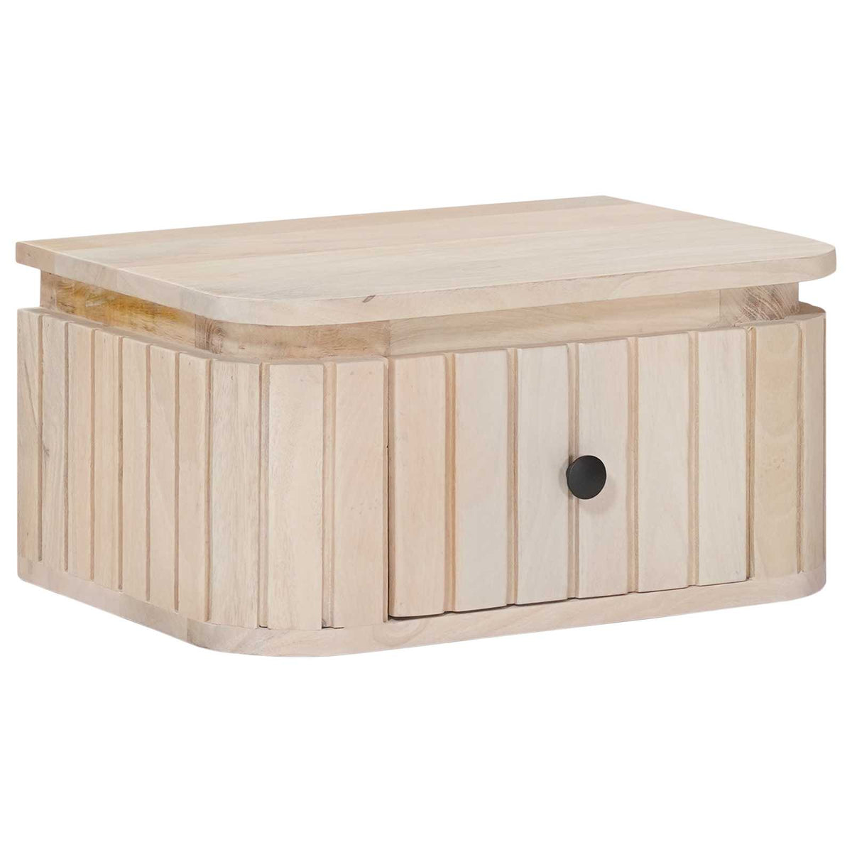 Håndlavet natbord Hvid 40 x 30 x 20 cm Massivt mangotræ