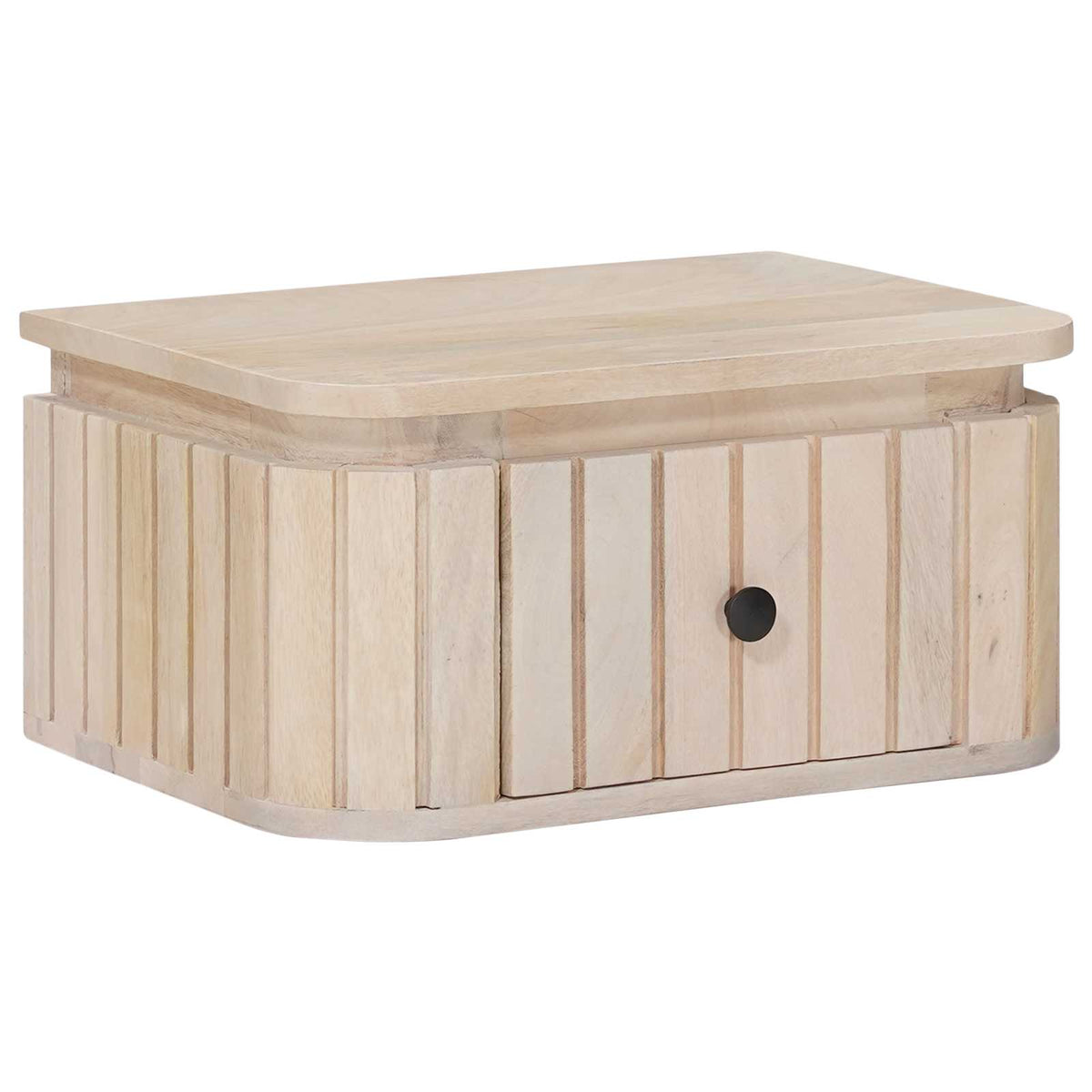 Håndlavet natbord Hvid 40 x 30 x 20 cm Massivt mangotræ