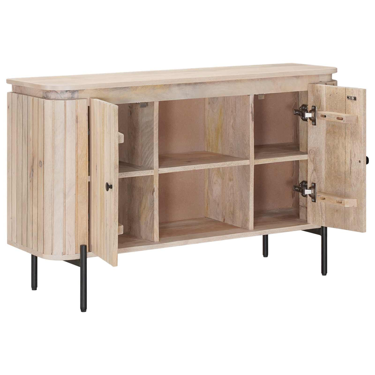 Sideboard 105 x 30 x 65 cm Massivt Mango Træ og Ingeniørtræ