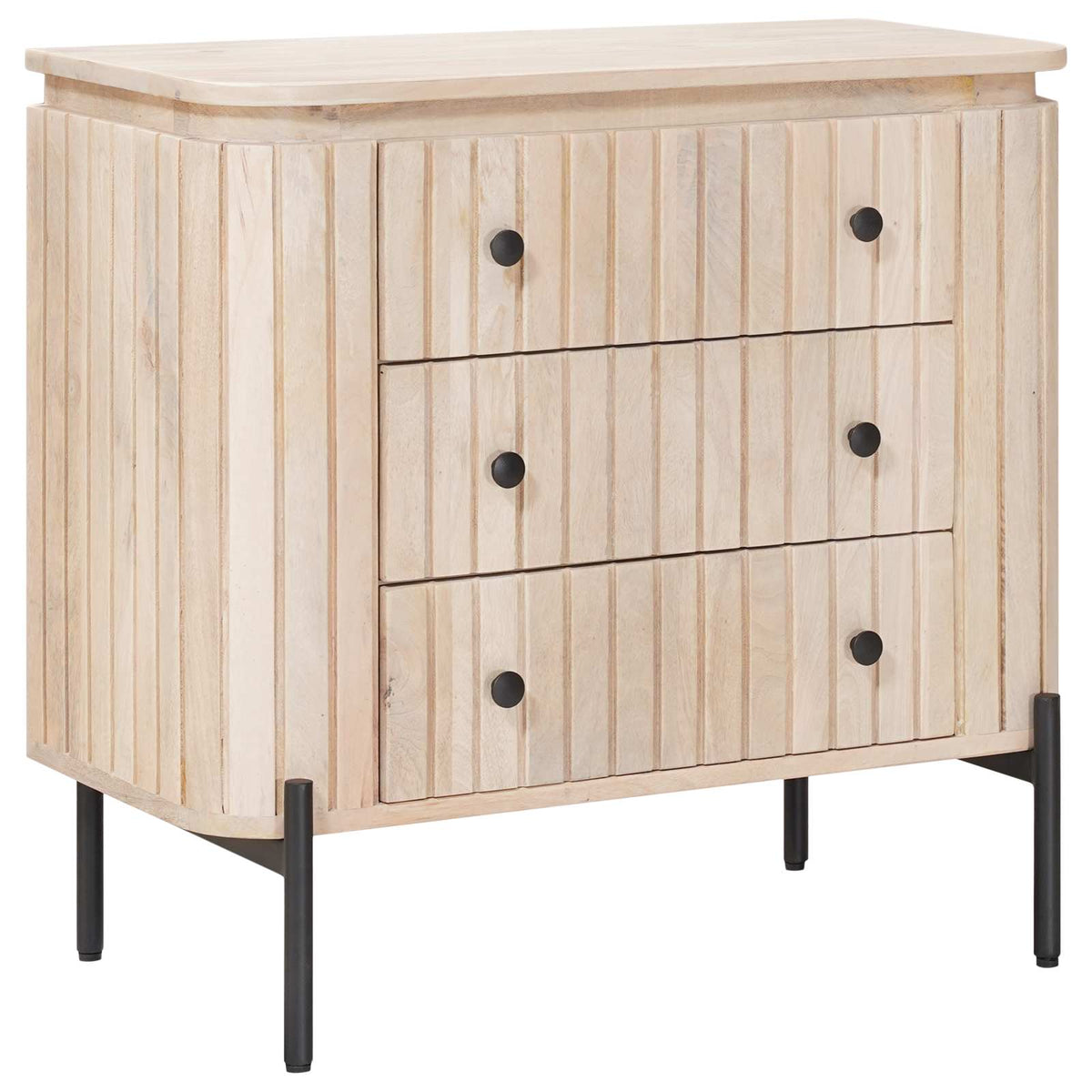 Skuffeskab 70 x 30 x 65 cm Massivt Mango Træ og Ingeniørtræ