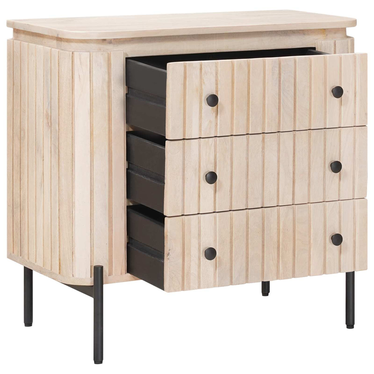 Skuffeskab 70 x 30 x 65 cm Massivt Mango Træ og Ingeniørtræ